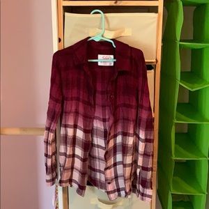Girls long sleeve flannel shirt